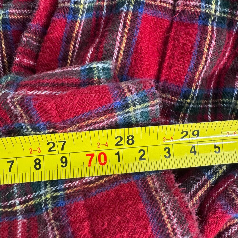 LL Bean Red Plaid Cotton Flannel Pajamas Set Womens Size 2XL Pants Button Down - Picture 4 of 5